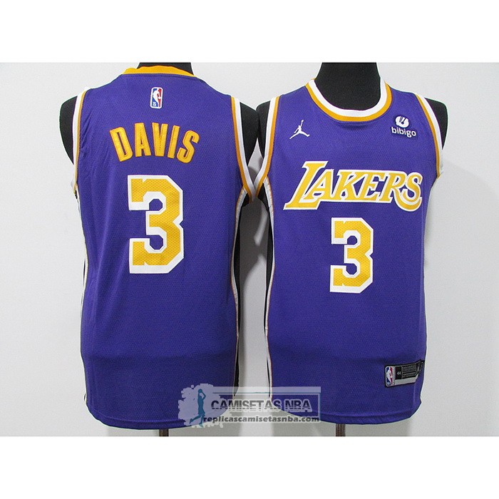 Camiseta Los Angeles Lakers Anthony Davis NO 3 Statement 2021-22 Violeta